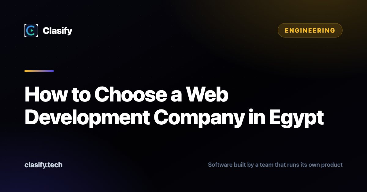 How to Choose a Web Development Company in Egypt