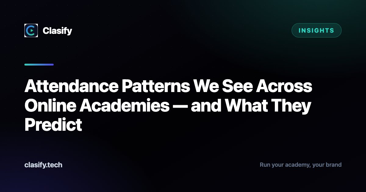 Attendance Patterns We See Across Online Academies — and What They Predict