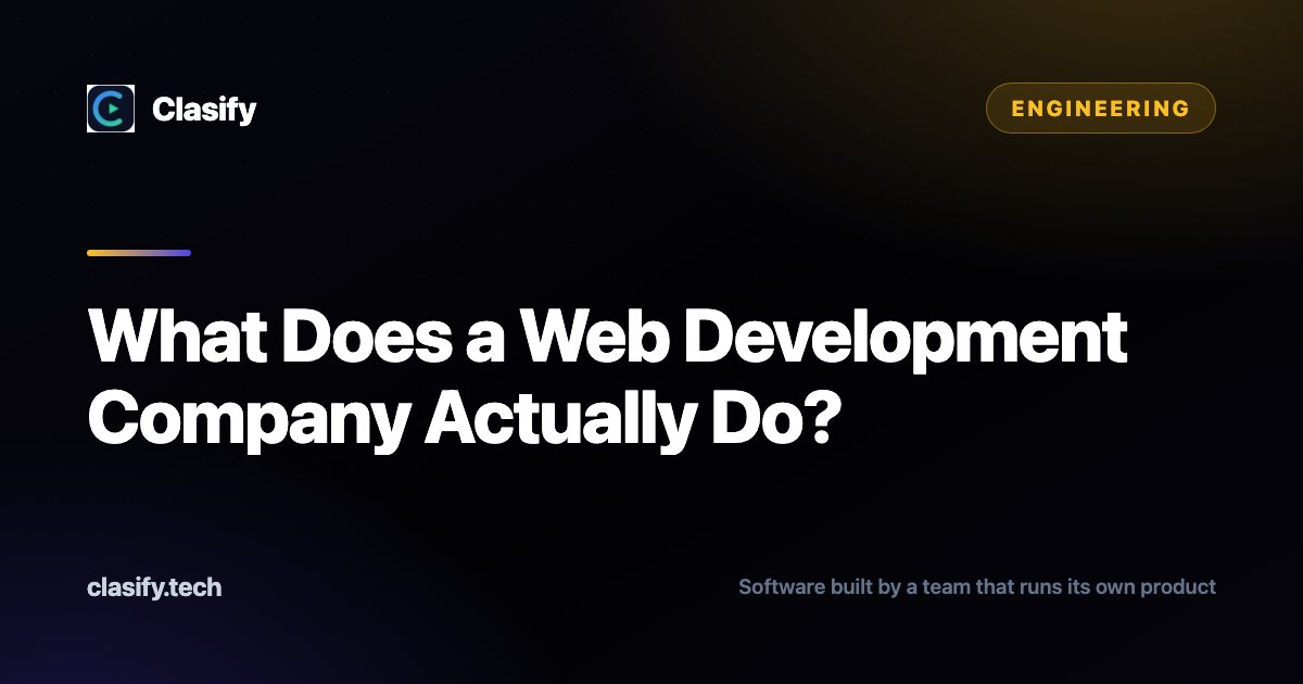 What Does a Web Development Company Actually Do?